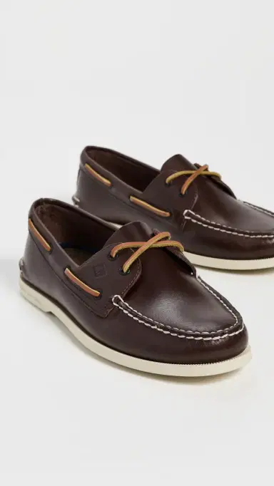 Sperry Authentic Original 2 Eye Leather Boat Shoes Brown 8 | Thumbnail 4