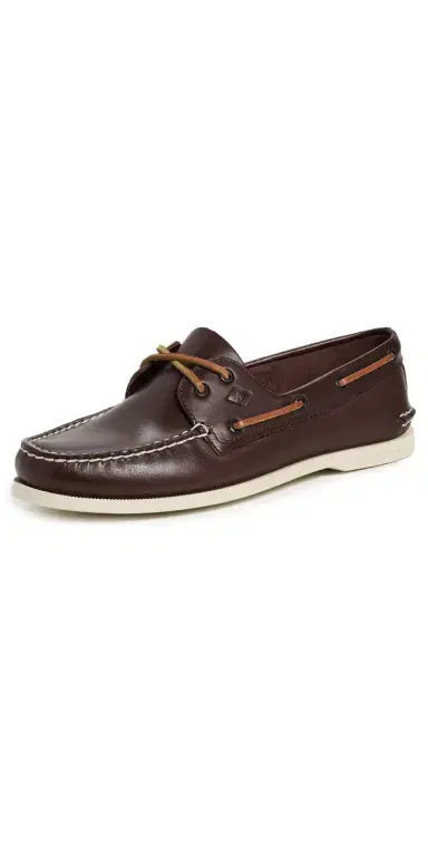 Sperry Authentic Original 2 Eye Leather Boat Shoes Brown 8 | Thumbnail 1
