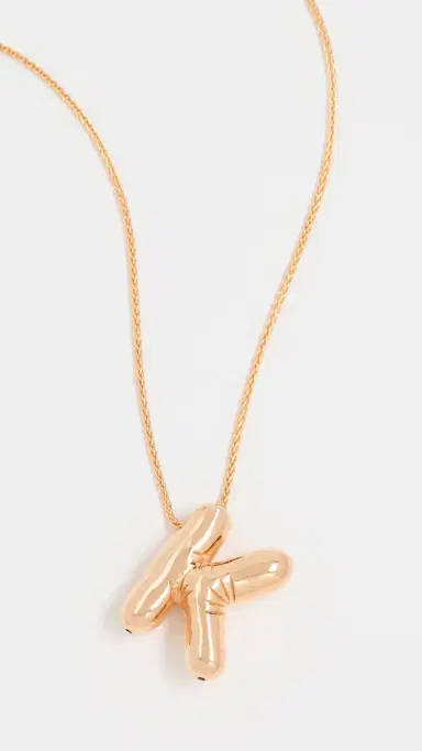 Maison Irem Balloon Initial Letter Necklace K One Size | Thumbnail 2 Maison Irem Balloon Initial Letter Necklace K One Size | Thumbnail 2