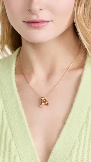 Maison Irem Balloon Initial Letter Necklace K One Size | Thumbnail 3 Maison Irem Balloon Initial Letter Necklace K One Size | Thumbnail 3