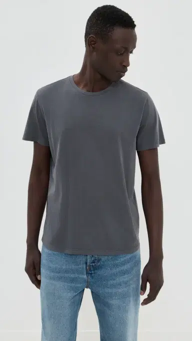 Marine Layer Signature Crew Tee Asphalt L | Thumbnail 2