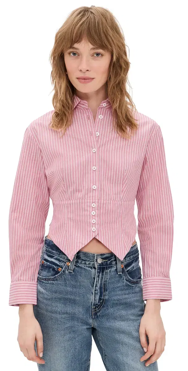Cummerbund Button Down Shirt Pink Cummerbund Button Down Shirt Pink