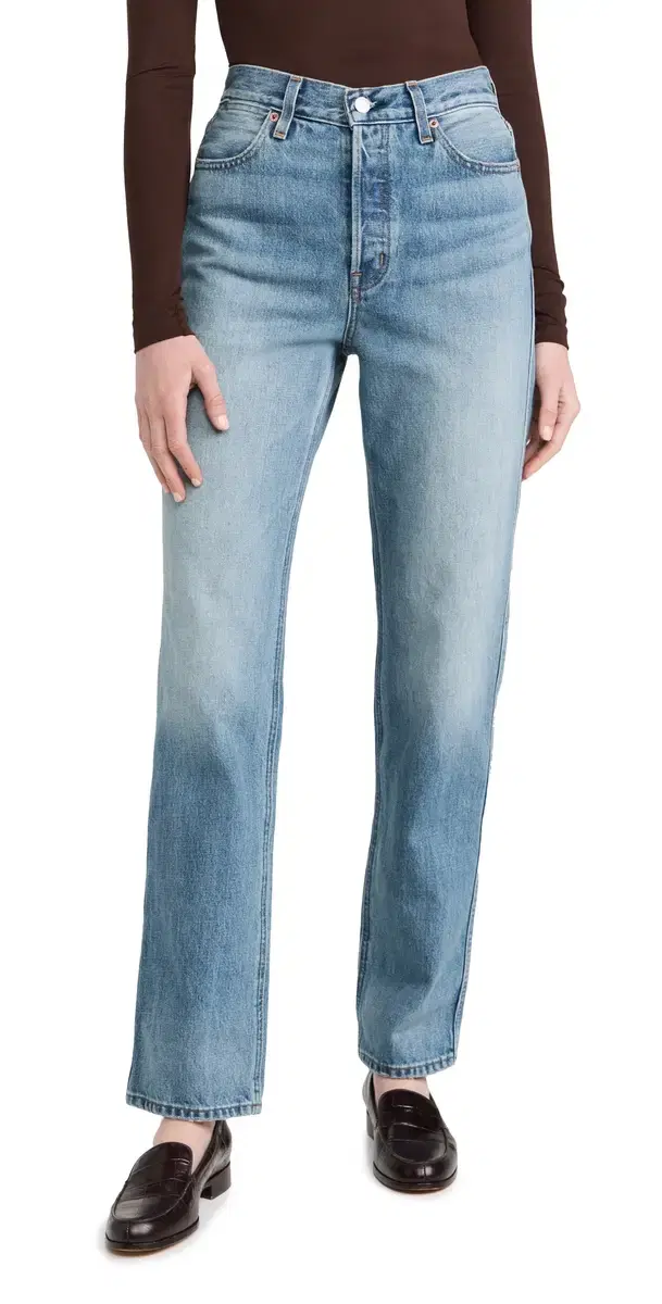 The Carla High Rise Straight Jeans Vintage Light Wash