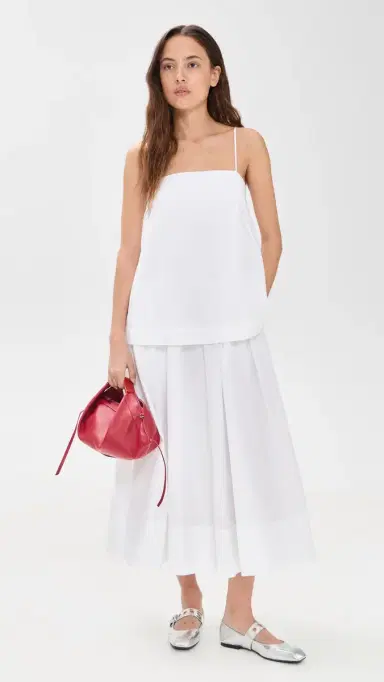 House of Dagmar Cotton Strap Dress White | Thumbnail 5