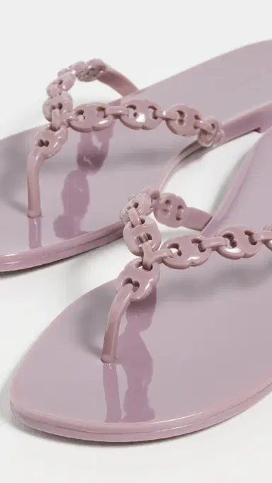Tory Burch Gemini Link Jelly Sandals Light Mauve 7 | Thumbnail 6