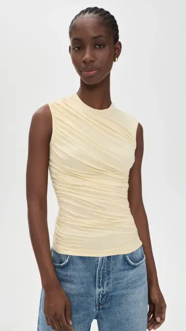AGOLDE Ester Twist Tank Lemon Drop M | Thumbnail 2