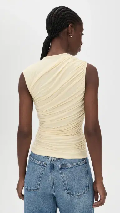 AGOLDE Ester Twist Tank Lemon Drop M | Thumbnail 3
