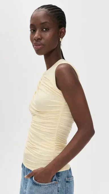 AGOLDE Ester Twist Tank Lemon Drop M | Thumbnail 4
