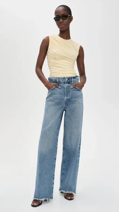 AGOLDE Ester Twist Tank Lemon Drop M | Thumbnail 5