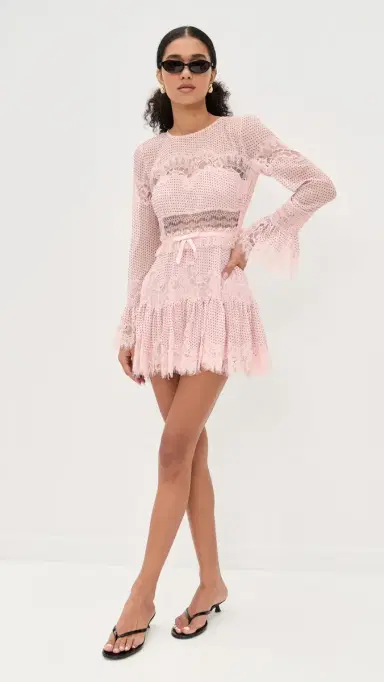 LoveShackFancy Sevilla Dress Pink Nude | Thumbnail 5
