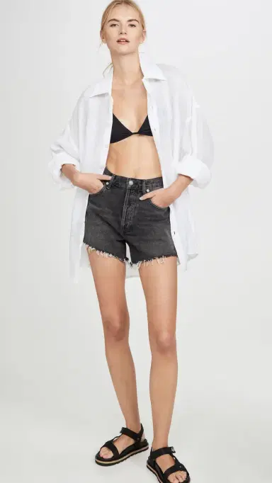 vitamin A Playa Shirt Dress White | Thumbnail 5 vitamin A Playa Shirt Dress White | Thumbnail 5
