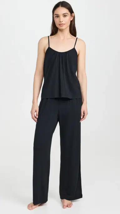 Eberjey Gisele Tencel Modal Cami & Pant Pajama Set Black | Thumbnail 2 Eberjey Gisele Tencel Modal Cami & Pant Pajama Set Black | Thumbnail 2