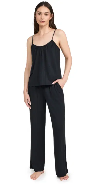 Eberjey Gisele Tencel Modal Cami & Pant Pajama Set Black | Thumbnail 1 Eberjey Gisele Tencel Modal Cami & Pant Pajama Set Black | Thumbnail 1