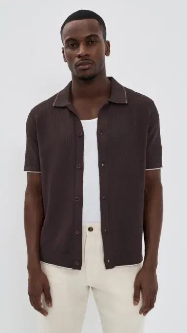 NN07 Nalo Sweater Polo Deep Truffle | Thumbnail 2