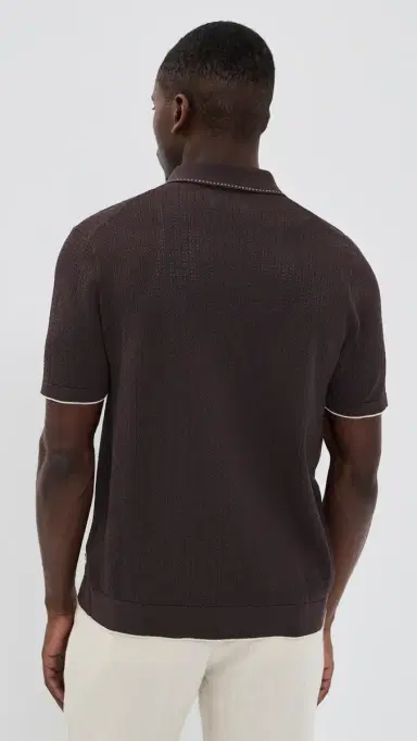 NN07 Nalo Sweater Polo Deep Truffle | Thumbnail 3