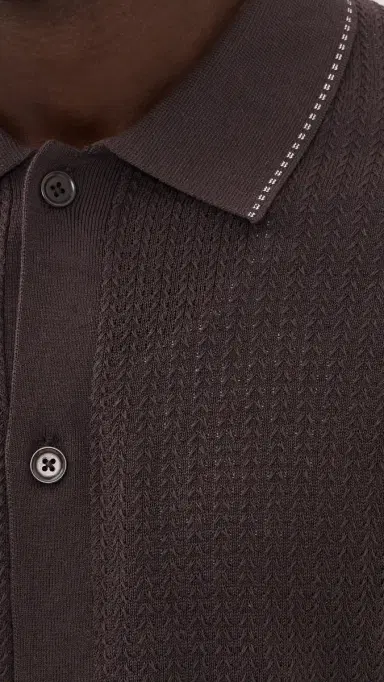 NN07 Nalo Sweater Polo Deep Truffle | Thumbnail 6