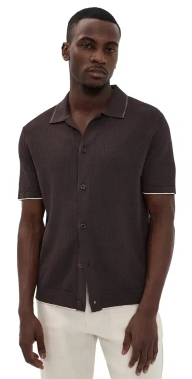 NN07 Nalo Sweater Polo Deep Truffle | Thumbnail 1