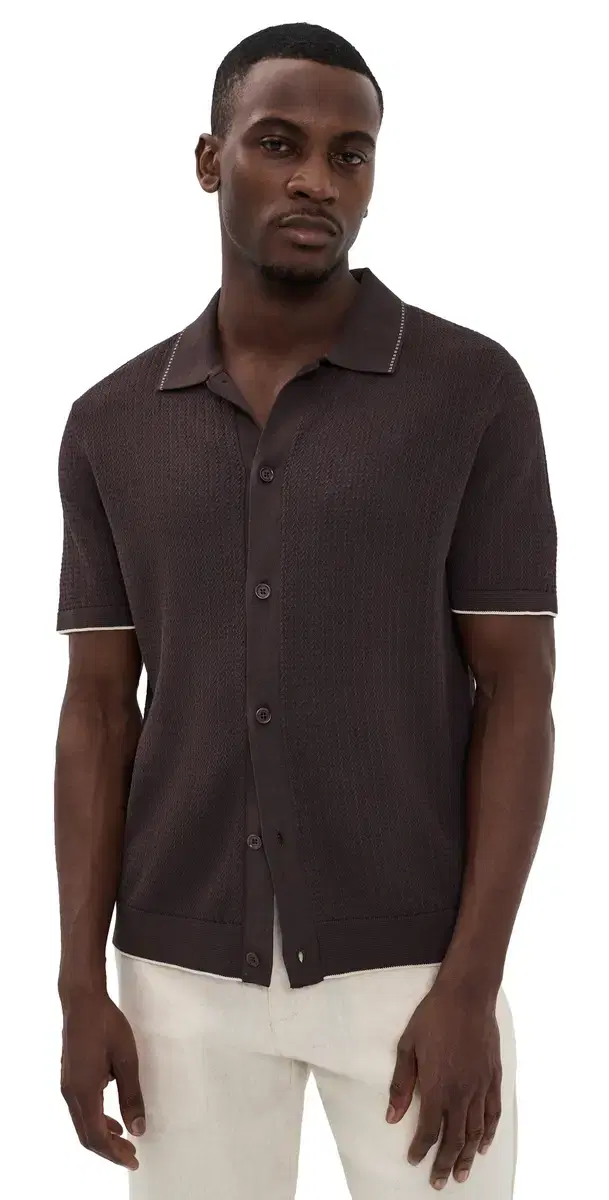 Nalo Sweater Polo Deep Truffle