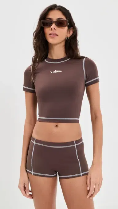 Staud Wake Bikini Shorts Java | Thumbnail 4