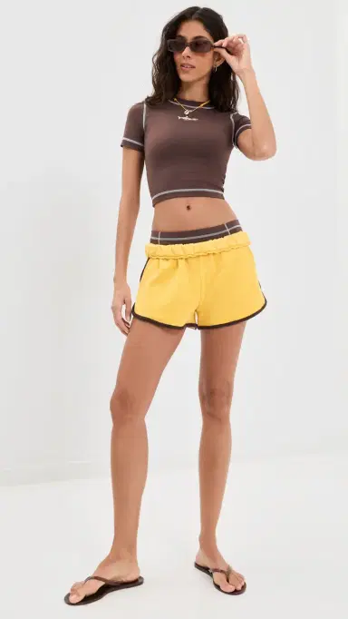 Staud Wake Bikini Shorts Java | Thumbnail 5