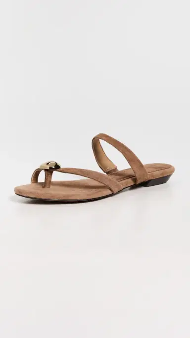 Madewell The Mila Organic Hardware Slide Sandals Aged Cognac 6 | Thumbnail 2