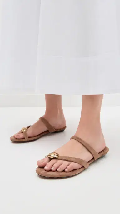 Madewell The Mila Organic Hardware Slide Sandals Aged Cognac 6 | Thumbnail 3