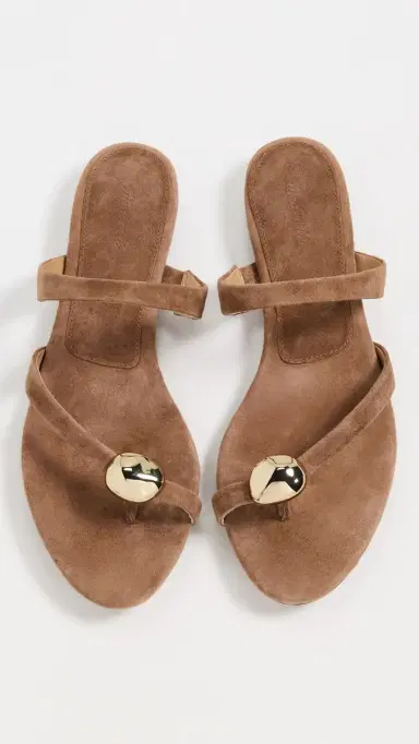 Madewell The Mila Organic Hardware Slide Sandals Aged Cognac 6 | Thumbnail 5