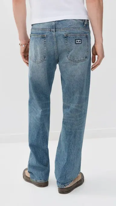 Obey Boxcar Straight Leg Jeans Heavy Vintage Indigo 32 | Thumbnail 3