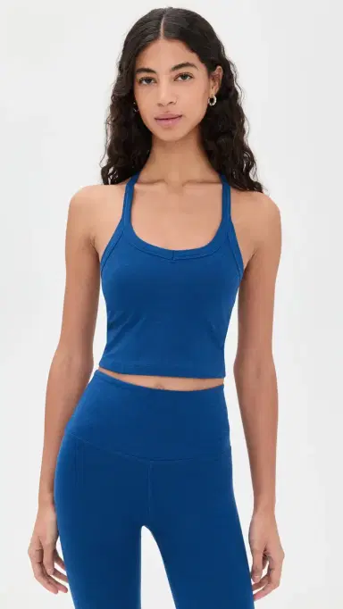 Beyond Yoga Spacedye On The Up Cropped Tank Marine Blue Heather | Thumbnail 2 Beyond Yoga Spacedye On The Up Cropped Tank Marine Blue Heather | Thumbnail 2