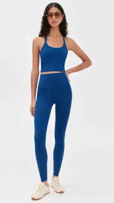 Beyond Yoga Spacedye On The Up Cropped Tank Marine Blue Heather | Thumbnail 5 Beyond Yoga Spacedye On The Up Cropped Tank Marine Blue Heather | Thumbnail 5