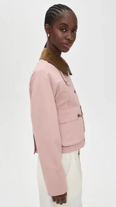 Barbour Cropped Beadnell Casual Jacket Gardenia/Dress | Thumbnail 4 Barbour Cropped Beadnell Casual Jacket Gardenia/Dress | Thumbnail 4