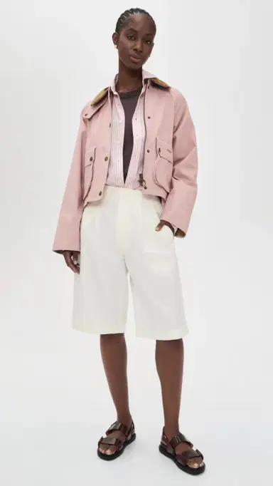 Barbour Cropped Beadnell Casual Jacket Gardenia/Dress | Thumbnail 5 Barbour Cropped Beadnell Casual Jacket Gardenia/Dress | Thumbnail 5