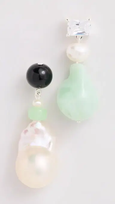 Completedworks Baroque Glass Bead Earrings Recycled Silver/Silver Plated | Thumbnail 2 Completedworks Baroque Glass Bead Earrings Recycled Silver/Silver Plated | Thumbnail 2