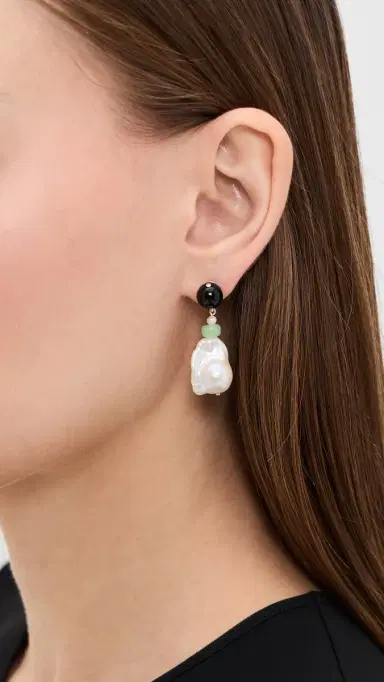 Completedworks Baroque Glass Bead Earrings Recycled Silver/Silver Plated | Thumbnail 3 Completedworks Baroque Glass Bead Earrings Recycled Silver/Silver Plated | Thumbnail 3