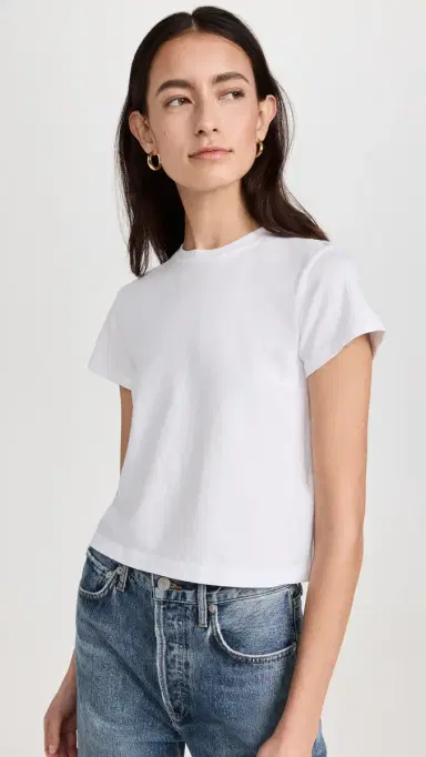 AGOLDE Adine hrunken Tee White | Thumbnail 2 AGOLDE Adine hrunken Tee White | Thumbnail 2