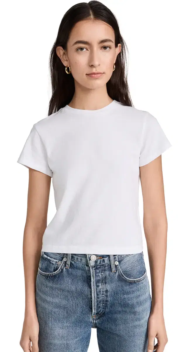 Adine hrunken Tee White