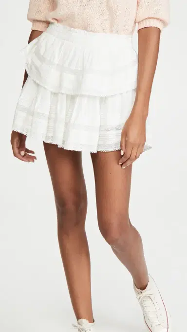 LoveShackFancy Ruffle Mini Skirt Antique White | Thumbnail 2 LoveShackFancy Ruffle Mini Skirt Antique White | Thumbnail 2
