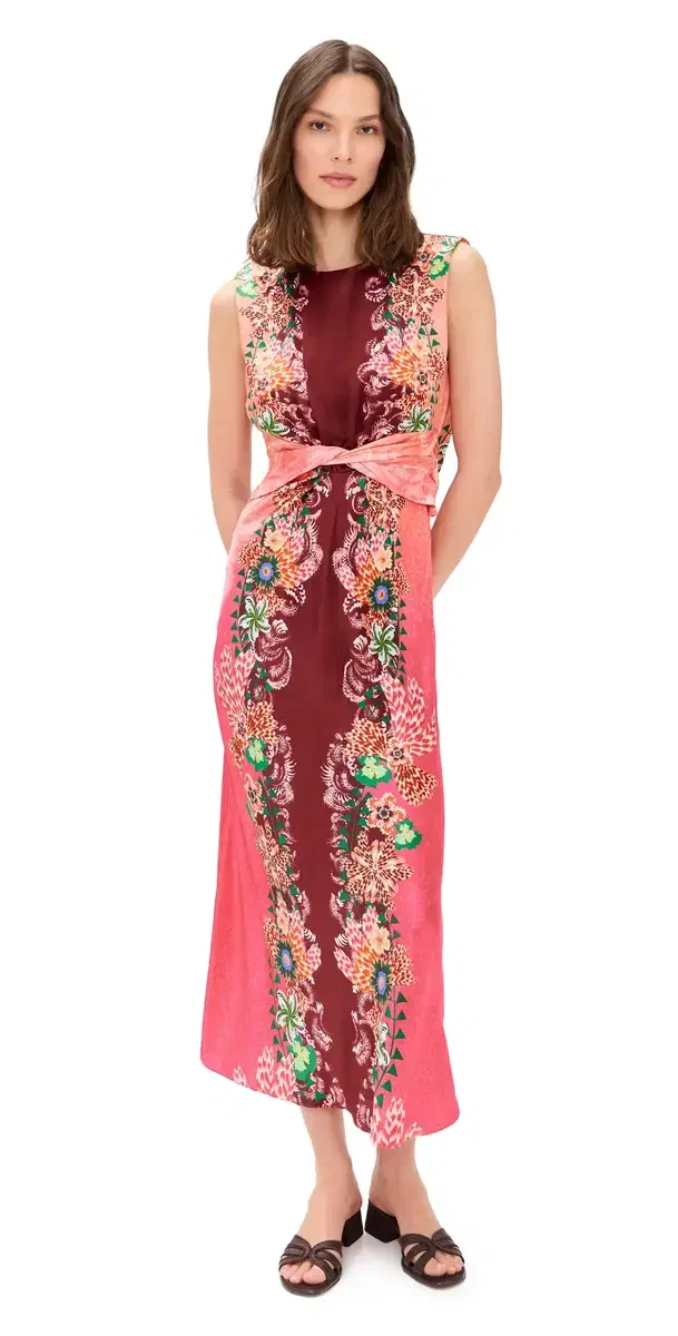 SALONI Gwen Dress Fiori Border Plmt