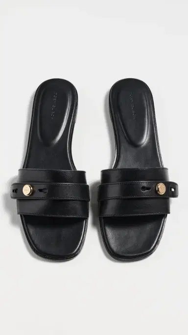Tory Burch Romy Slides Perfect Black 6 | Thumbnail 5