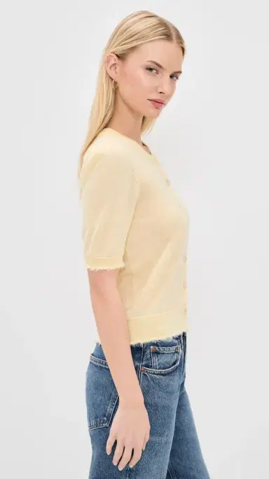 RE/DONE The Drift Cashmere Cardigan Shortbread S | Thumbnail 4