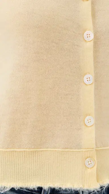 RE/DONE The Drift Cashmere Cardigan Shortbread S | Thumbnail 6
