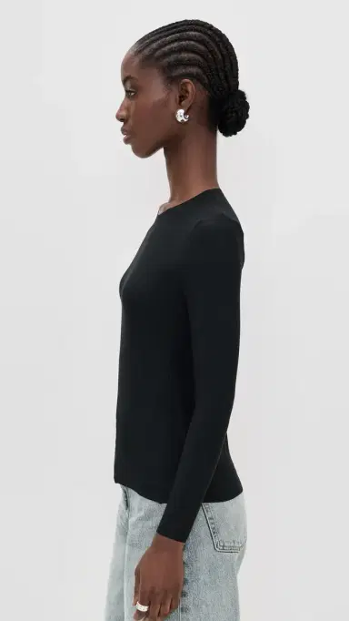 Commando Butter Long Sleeve Crew Neck Black | Thumbnail 4