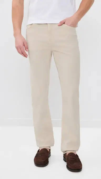 Frame Modern Straight Twill Jeans Milk Beige 29 | Thumbnail 2