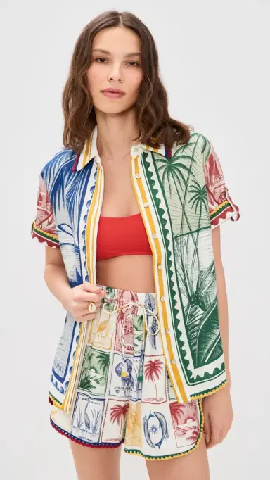 FARM Rio Brasil Vintage Off-White Shirt Brasil Vintage Off-White | Thumbnail 2 FARM Rio Brasil Vintage Off-White Shirt Brasil Vintage Off-White | Thumbnail 2