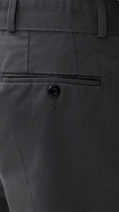 OFFICINE GÉNÉRALE Pleated Twill Chino Pants Faded Black | Thumbnail 6