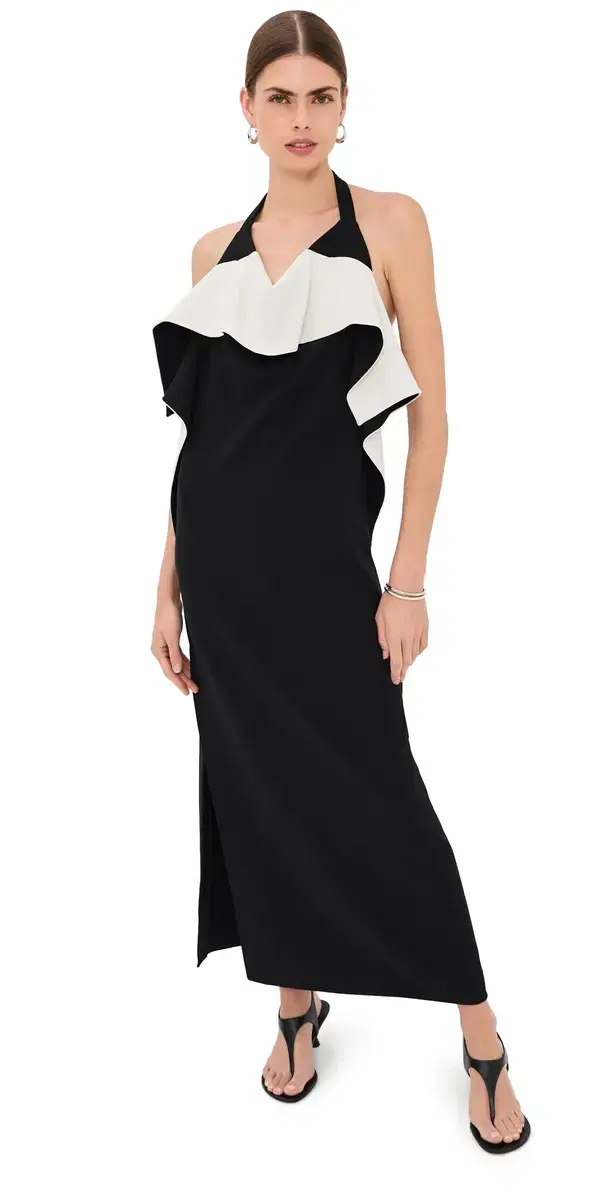 Sanna Dress in Matte Double Crepe Black/
