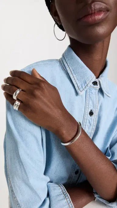 AGMES Small Astrid Cuff Silver | Thumbnail 3