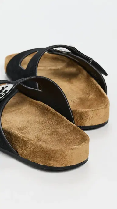 Tory Burch Mellow Slides Perfect Black/Light Teak 9 | Thumbnail 4 Tory Burch Mellow Slides Perfect Black/Light Teak 9 | Thumbnail 4