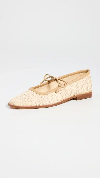 Kaanas Lexie Basketweave Ballerina Flats Natural 5 | Thumbnail 2