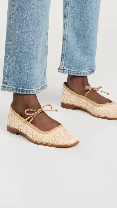 Kaanas Lexie Basketweave Ballerina Flats Natural 5 | Thumbnail 3